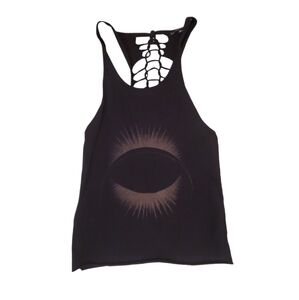 Truly Madly Deeply Women's Black Knotted Twist Eclipse Tank Top XS